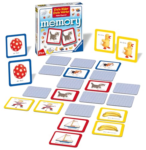 Ravensburger Kinderspiele, 88688 Erste Bilder - Erste Wörter Memory®, mit Motiven aus dem Kinderbuch Helmut Spannner, Spielzeug ab 2 Jahren von Ravensburger