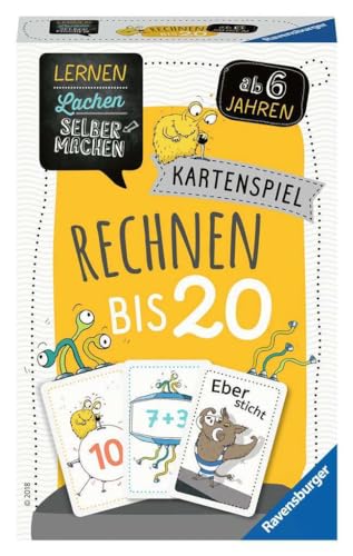 Ravensburger 80349 - Lernen Lachen Selbermachen: Rechnen bis 20, Kinderspiel ab 6 Jahren, Lernspiel für 1-5 Spieler, Kartenspiel, Mathematik von Ravensburger