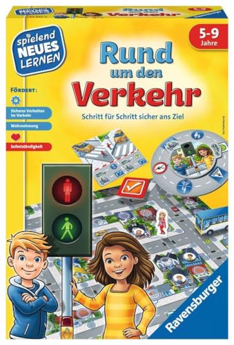 Ravensburger Lernspiel Rund um den Verkehr 24997, Kinderspiel, ab 5 Jahren, für 2-4 Spieler von Ravensburger