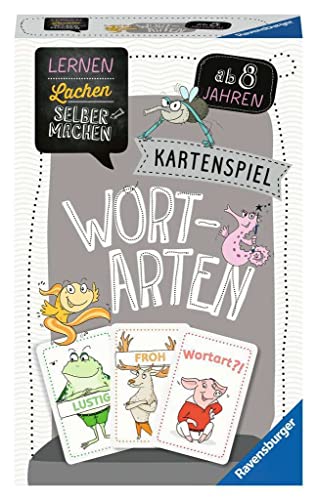 Ravensburger 80353 - Lernen Lachen Selbermachen: Wortarten, Kinderspiel ab 8 Jahren, Lernspiel für 1-4 Spieler, Kartenspiel von Ravensburger