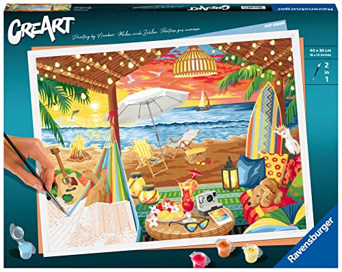 Ravensburger CreArt - Malen nach Zahlen 20276 - Gemütliche Strandhütte - ab 14 Jahren Ravensburger CreArt - Malen nach Zahlen 20276 - Gemütliche Strandhütte - ab 14 Jahren von Ravensburger