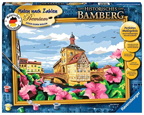 Ravensburger Malen nach Zahlen 28913 - Historisches Bamberg - Perfektes Malergebnis durch hochwertiges Künstlerzubehör, ohne Rahmen Ravensburger Malen nach Zahlen 28913 - Historisches Bamberg - Perfektes Malergebnis durch hochwertiges Künstlerzubehör, ohne Rahmen von Ravensburger