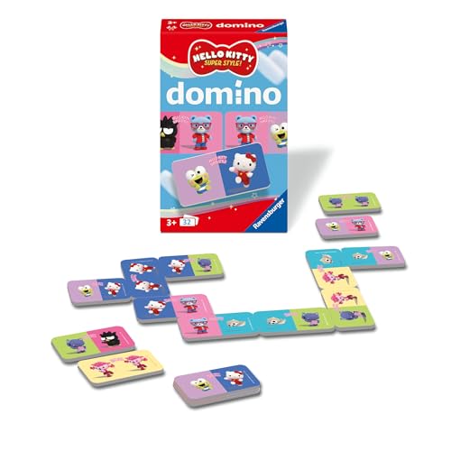 Ravensburger Mitbringspiele 24961 Hello Kitty Domino - Das bekannte Legespiel für 2-4 Kinders ab 3 Jahren von Ravensburger Mitbringspiele