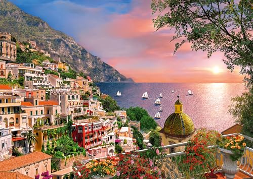 Ravensburger Puzzle 14876 - Positano - 500 Teile Large Pieces, Puzzlespaß mit größeren Puzzleteilen für die ganze Familie von Ravensburger Puzzle