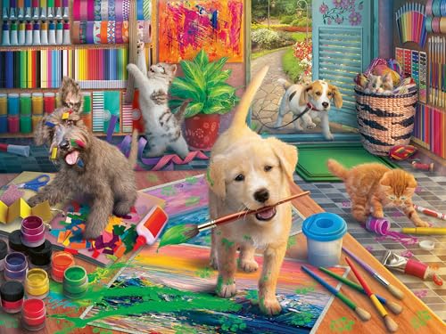 Ravensburger Puzzle 16801 - Tierische Künstler - 750 Teile Large Pieces, Puzzlespaß mit größeren Puzzleteilen für die ganze Familie Ravensburger Puzzle 16801 - Tierische Künstler - 750 Teile Large Pieces, Puzzlespaß mit größeren Puzzleteilen für die ganze Familie von Ravensburger Puzzle