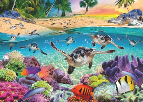 Ravensburger Puzzle 17456 - Meeresschildkröten - 500 Teile Large Pieces, Puzzlespaß mit größeren Puzzleteilen für die ganze Familie von Ravensburger Puzzle