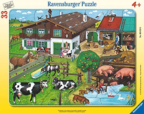Ravensburger Kinderpuzzle 06618 - Tierfamilien - Rahmenpuzzle von Ravensburger Rahmenpuzzle