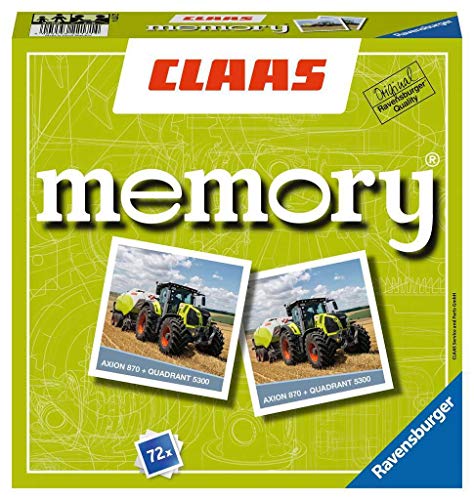 Ravensburger 22171 - Claas memory, der Spieleklassiker für alle Landmaschinen Fans, Merkspiel für 2-8 Spieler ab 4 Jahren von Ravensburger Spiele