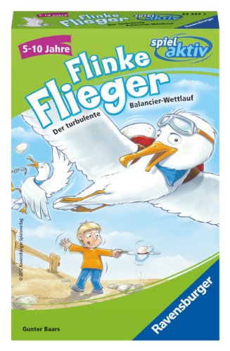 Ravensburger Spiele Spiel Aktiv (Kinderspiel), Flinke Flieger: Der turbulente Balancier-Wettlauf von Ravensburger
