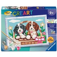 CreArt, Malen nach Zahlen Kinder - Hunde im Körbchen von Ravensburger Spieleverlag