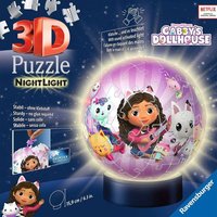 Ravensburger 3D Puzzle 11575 - Nachtlicht Puzzle-Ball Gabby's Dollhouse - für Gabby's Dollhouse Fans ab 6 Jahren, LED Nachttischlampe mit Klatsch-Scha von Ravensburger