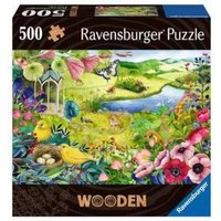 Ravensburger 17513 - Wooden, Wilder Garten, Holz-Puzzle inkl. 40 Whimsies, 500 Teile von Ravensburger