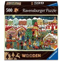 WOODEN Puzzle - Christmas Market von Ravensburger Spieleverlag