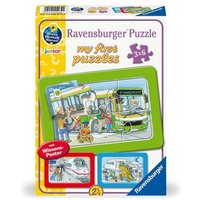 Kinderpuzzle 3x6 Teile - Wieso? Weshalb? Warum? Unterwegs mit Bus, Bahn und Flugzeug von Ravensburger Verlag GmbH