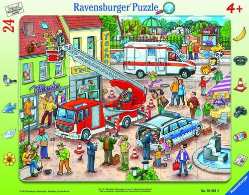 Ravensburger 06581 Rahmenpuzzle 110, 112 - Eilt herbei! 24 Teile 6581
