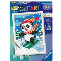 CreArt, Malen nach Zahlen Kinder - Skifahrender Panda von Ravensburger Verlag GmbH