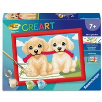 CreArt, Malen nach Zahlen Kinder - Spielende Hunde von Ravensburger Verlag GmbH