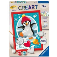 CreArt, Malen nach Zahlen mit Gips gießen - Fröhlicher Pinguin von Ravensburger Verlag GmbH
