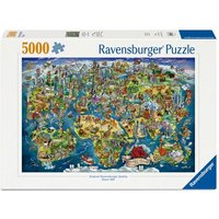 Erwachsenenpuzzle 5000 Teile - Weltkarte mit Sehenswürdigkeiten von Ravensburger Verlag GmbH