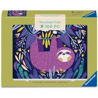 Minipuzzle 100 Teile - Lächelndes lila Faultier von Ravensburger Verlag GmbH