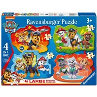 Ravensburger Kinderpuzzle 03028 - Helden mit Fell - 4 Large Shaped PAW Patrol Puzzle für Kinder ab 3 Jahren von Ravensburger Verlag GmbH