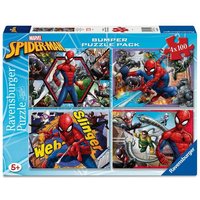 Ravensburger Kinderpuzzle 06914 - Rettung in der Not – 4x 100 Teile Puzzle in einer Box, für Puzzle-Freunde und Fans von Spiderman ab 5 Jahren von Ravensburger Verlag GmbH