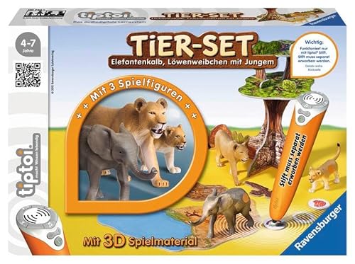 tiptoi® Tier-Set Löwen: Interaktive Spielwelt für die tiptoi® Löwen und das Elefantenkalb von Ravensburger Verlag GmbH