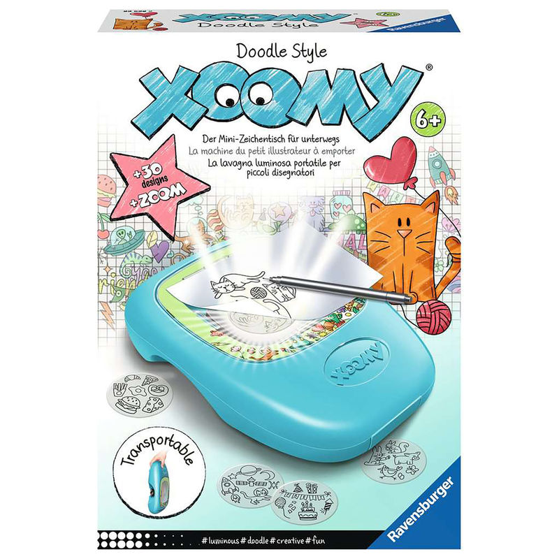 Mini-Zeichentisch XOOMY® MIDI DOODLE STYLE in hellblau von Ravensburger Verlag