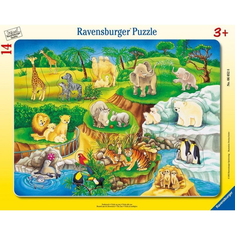 Rahmenpuzzle Zoobesuch 14 Teile von Ravensburger Verlag
