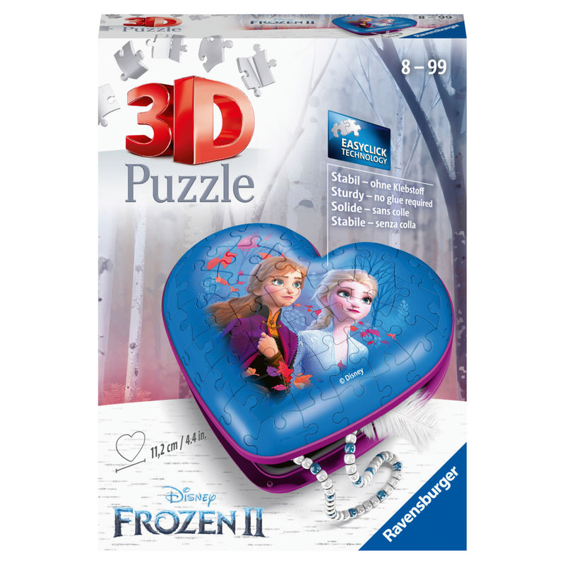 Ravensburger 3D Puzzle 11236 - Herzschatulle Disney Frozen 2 - 54 Teile - Aufbewahrungsbox für Fans von Anna und Elsa ab 8 Jahren von Ravensburger Verlag