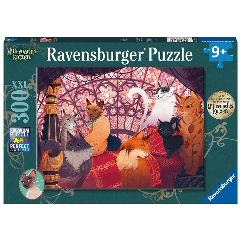 Ravensburger Kinderpuzzle 13362 - Auf der Suche nach dem magischen Halsband - 300 Teile XXL Mitternachtskatzen Puzzle für Kinder ab 9 Jahren von Ravensburger Verlag