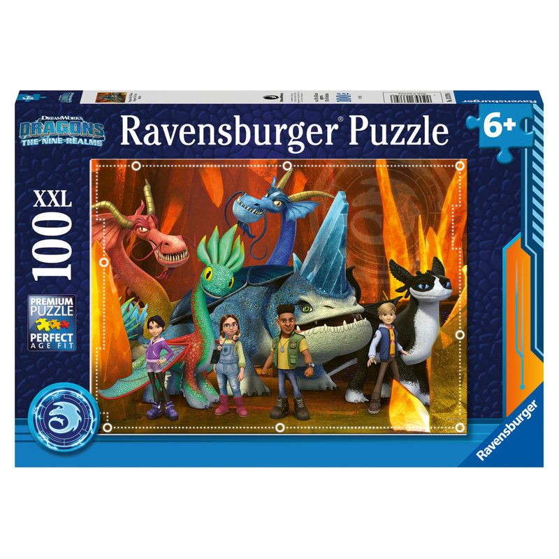 Ravensburger Kinderpuzzle 13379 - Dragons: Die 9 Welten - 100 Teile XXL Dragons Puzzle für Kinder ab 6 Jahren von Ravensburger Verlag
