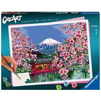 Ravensburger 20177 - CreArt Malen nach Zahlen, Japanese Cherry Blossom, Japanische Kirschblüten, Malset von Ravensburger