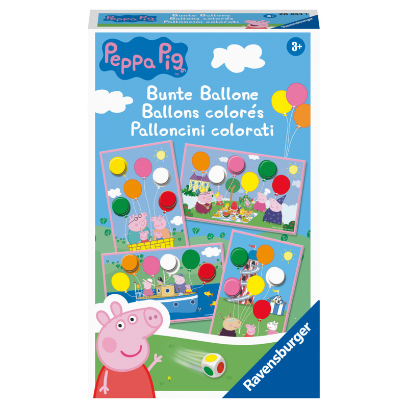 Ravensburger Mitbringspiel - 20853 - Peppa Pig Bunte Ballone - Lustiges Farbwürf von Ravensburger Verlag
