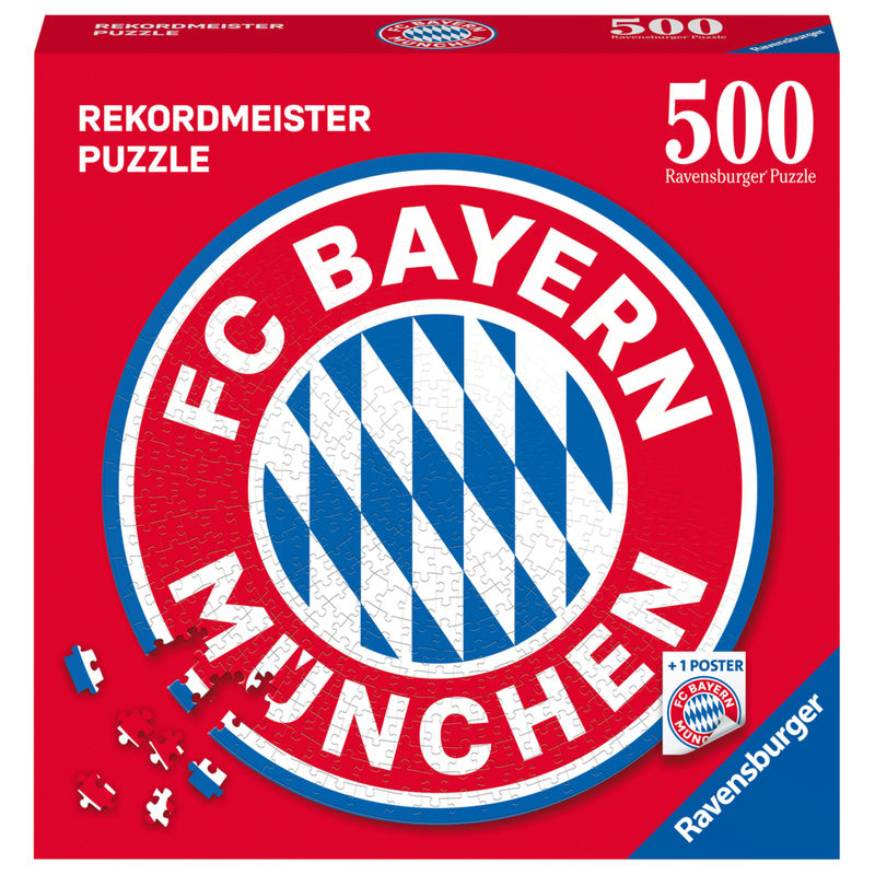 Ravensburger Puzzle 17452 - FC Bayern Logo - 500 Teile FC Bayern München Rundpuzzle für Erwachsene und Kinder ab 14 Jahren von Ravensburger Verlag