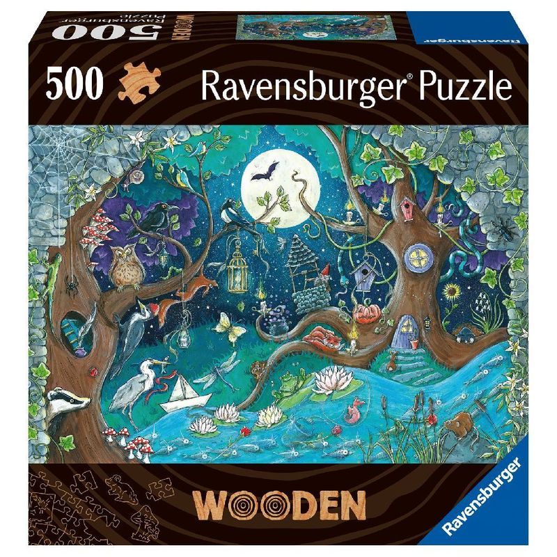 Ravensburger Puzzle 17516 - Fantasy Forest - 500 Teile Holzpuzzle für Kinder und Erwachsene ab 14 Jahren, mit stabilen, individuellen Puzzleteilen und 40 kleinen Holzfiguren (Whimsies) von Ravensburger Verlag