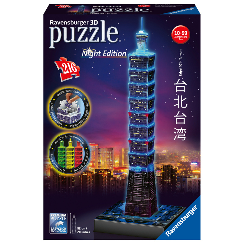 Ravensburger 3D Puzzle Taipei 101 bei Nacht 11149 - leuchtet im Dunkeln von Ravensburger Verlag
