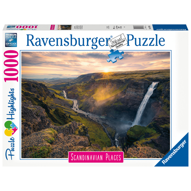 Ravensburger Puzzle Scandinavian Places 16738 - Haifoss auf Island - 1000 Teile Puzzle für Erwachsene und Kinder ab 14 Jahren von Ravensburger Verlag
