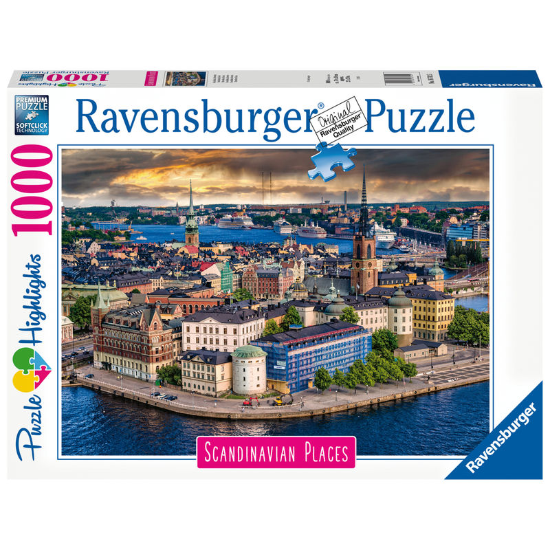 Ravensburger Puzzle Scandinavian Places 16742 - Stockholm, Schweden - 1000 Teile Puzzle für Erwachsene und Kinder ab 14 Jahren von Ravensburger Verlag