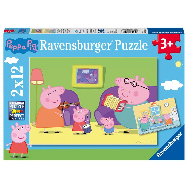Puzzle ZUHAUSE BEI PEPPA 2x12 Teile von Ravensburger Verlag