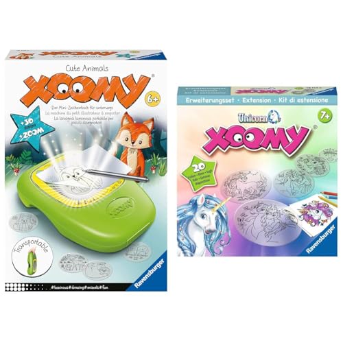 Ravensburger Xoomy Midi Cute Animals 18445 - Süße Tiere zeichnen Lernen Erweiterungsset Unicorn 18134 von Ravensburger Xoomy