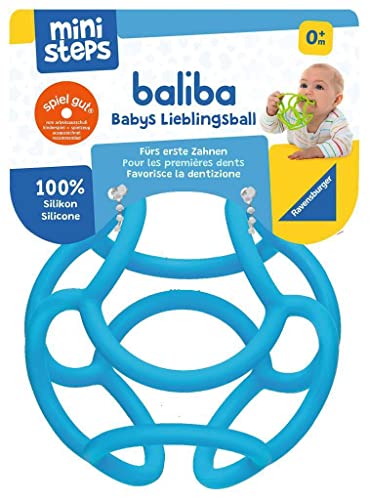 Ravensburger ministeps 4149 baliba - Flexibler Ball, Greifling und Beißring - Baby Spielzeug ab 0 Monate - blau von Ravensburger