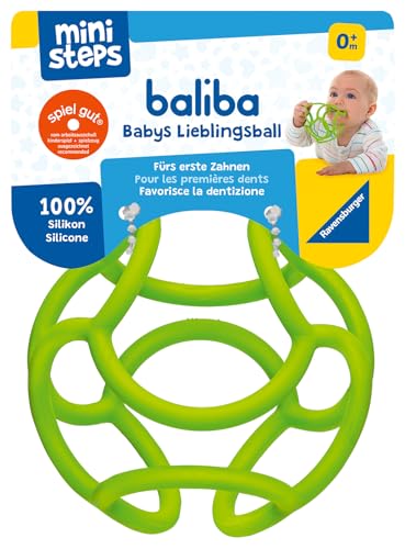 Ravensburger ministeps 4150 baliba - Flexibler Ball, Greifling und Beißring - Baby Spielzeug ab 0 Monate - grün von Ravensburger