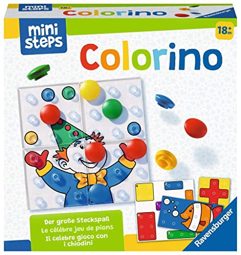 Ravensburger ministeps 4165 Colorino, Mitwachsendes Lernspiel - So wird Farben lernen zum Kinderspiel - Der Spieleklassiker für Kinder ab 18 Monaten von Ravensburger