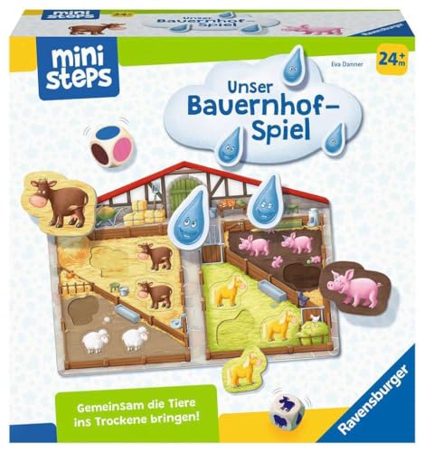 Ravensburger ministeps 4173 Unser Bauernhof-Spiel, Erstes Spiel rund um Tiere, Farben und Formen - Spielzeug ab 2 Jahre von Ravensburger
