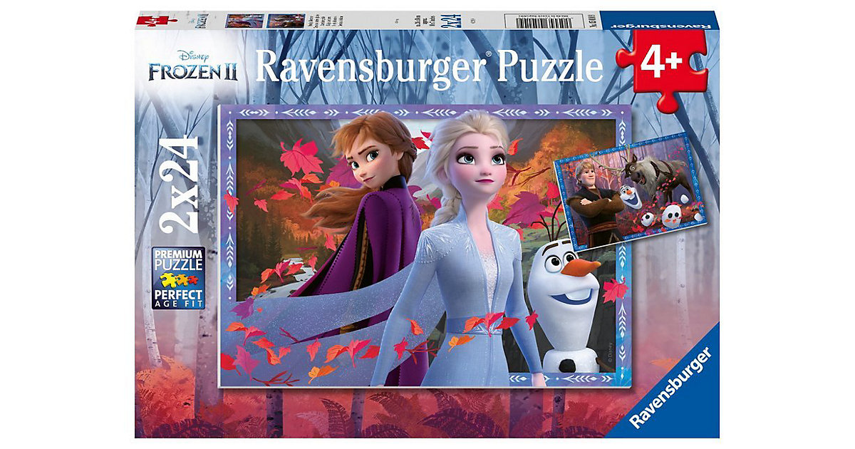 2er Set Puzzle, je 24 Teile, 26x18 cm, Frozen 2 von Ravensburger