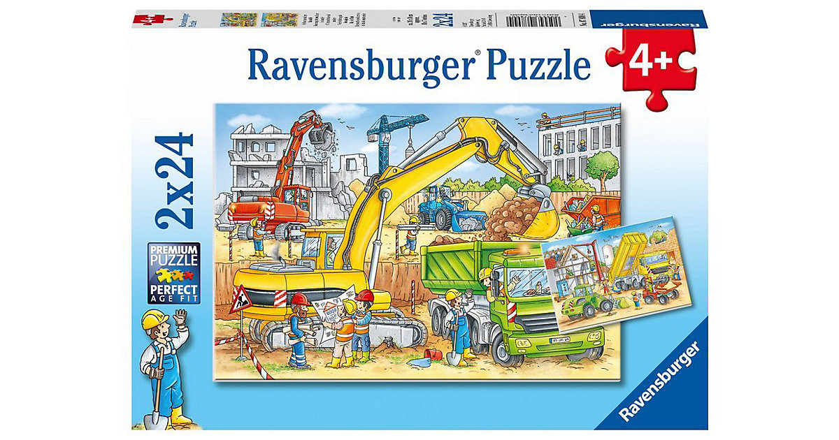 2er Set Puzzle, je 24 Teile, 26x18 cm, Viel zu tun auf der Baustelle 2er Set Puzzle, je 24 Teile, 26x18 cm, Viel zu tun auf der Baustelle von Lego