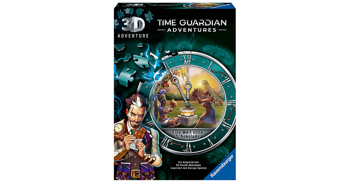 3D Adventure 11540 TIME GUARDIANS - Episode 2 - Escape Room Spiel, 1 bis 4 Spieler - Kooperatives 3D Puzzle Abenteuer, 216 Kunststoff-Puzzleteile  Kinder von Ravensburger