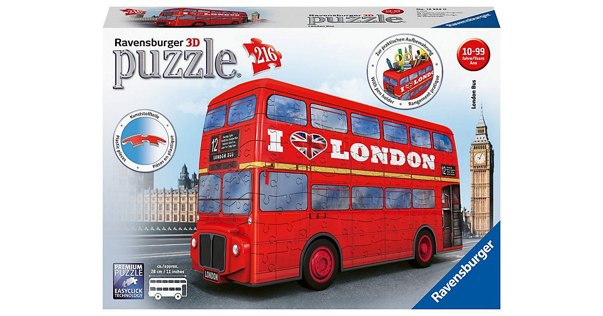 3D-Puzzle, 216 Teile, London Bus von Ravensburger
