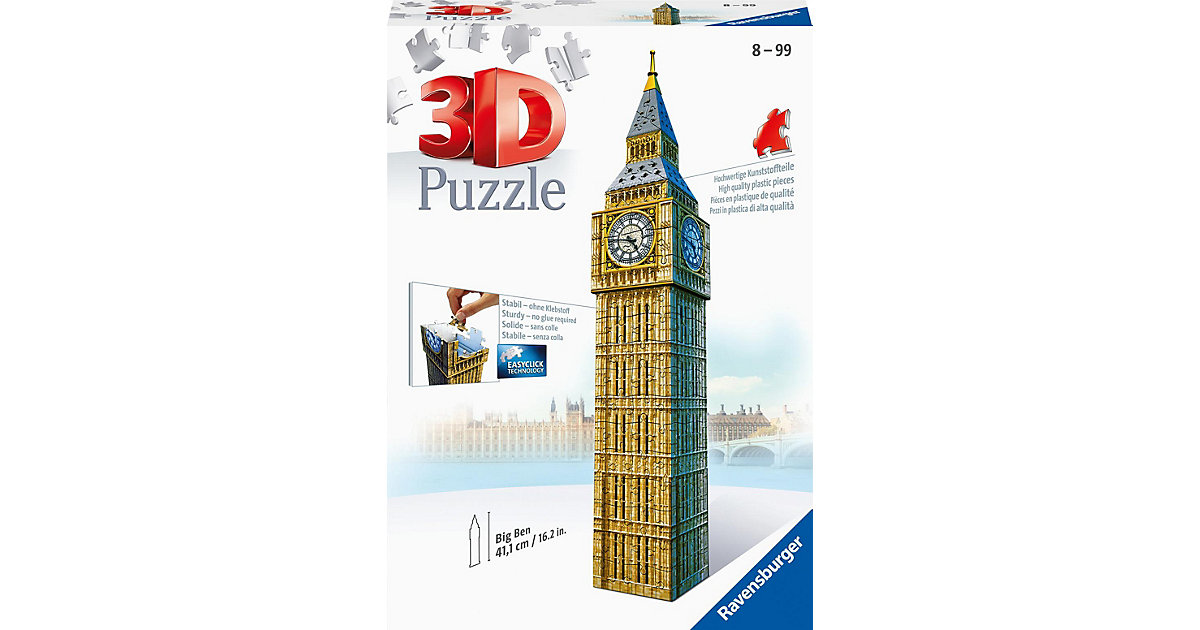 3D-Puzzle, H41 cm, 216 Teile, Big Ben von Ravensburger